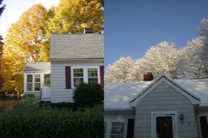 left, fall. right, almost spring.
