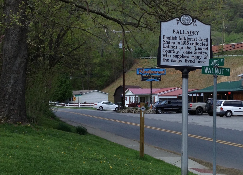 Historical marker in Hot Springs, North Carolina
