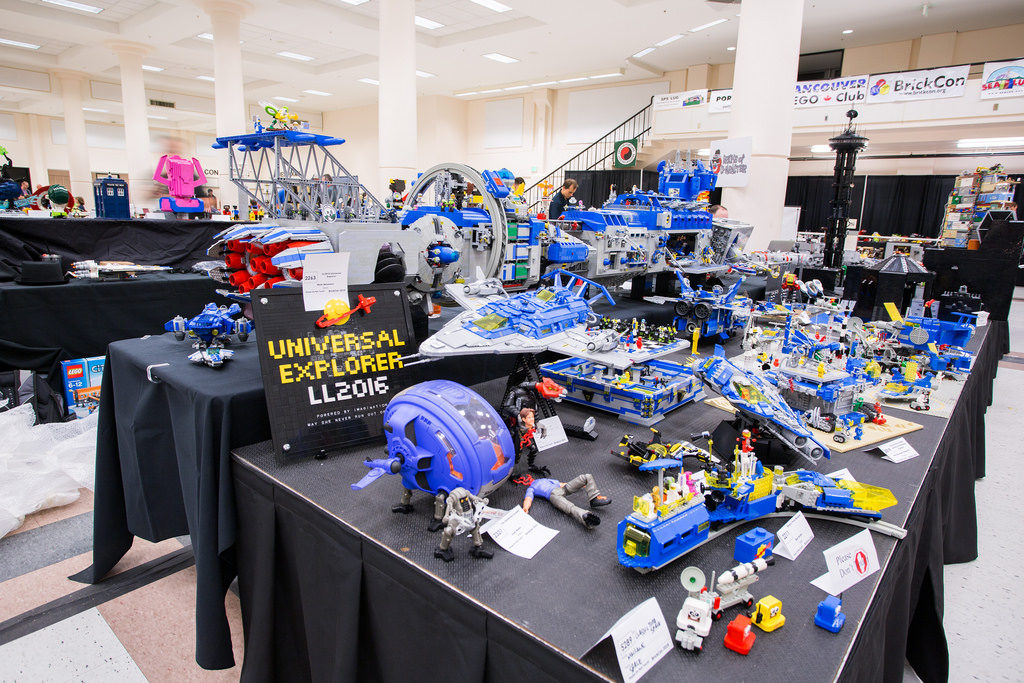 Fan-built massive Lego spaceship from BrickCon 2016; photo courtesy Tom Alphin/Flickr