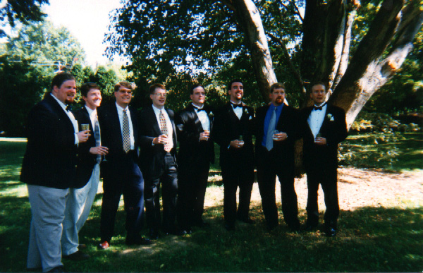 Former Glee Club members at my wedding.